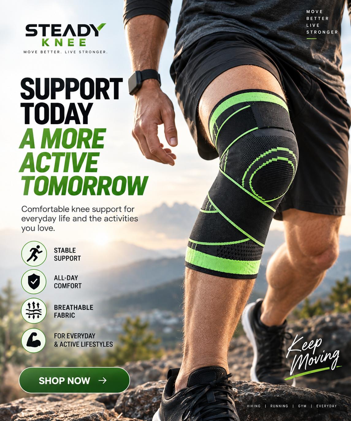 Steady Knee™ Active Compression Brace