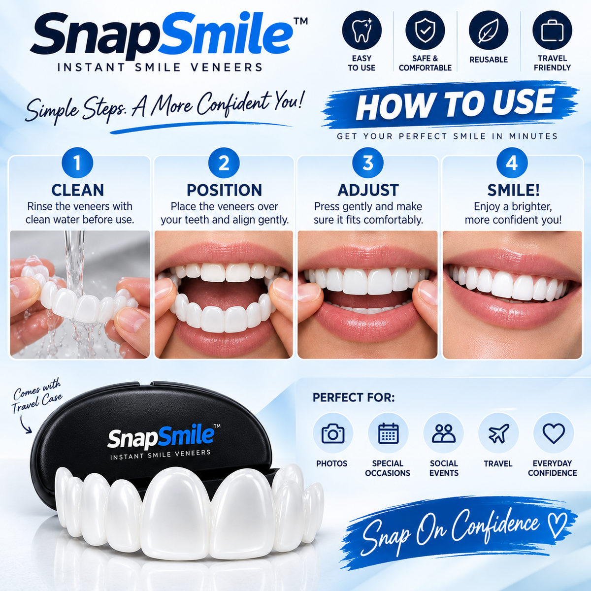 SnapSmileβ’ Premium Cosmetic Teeth