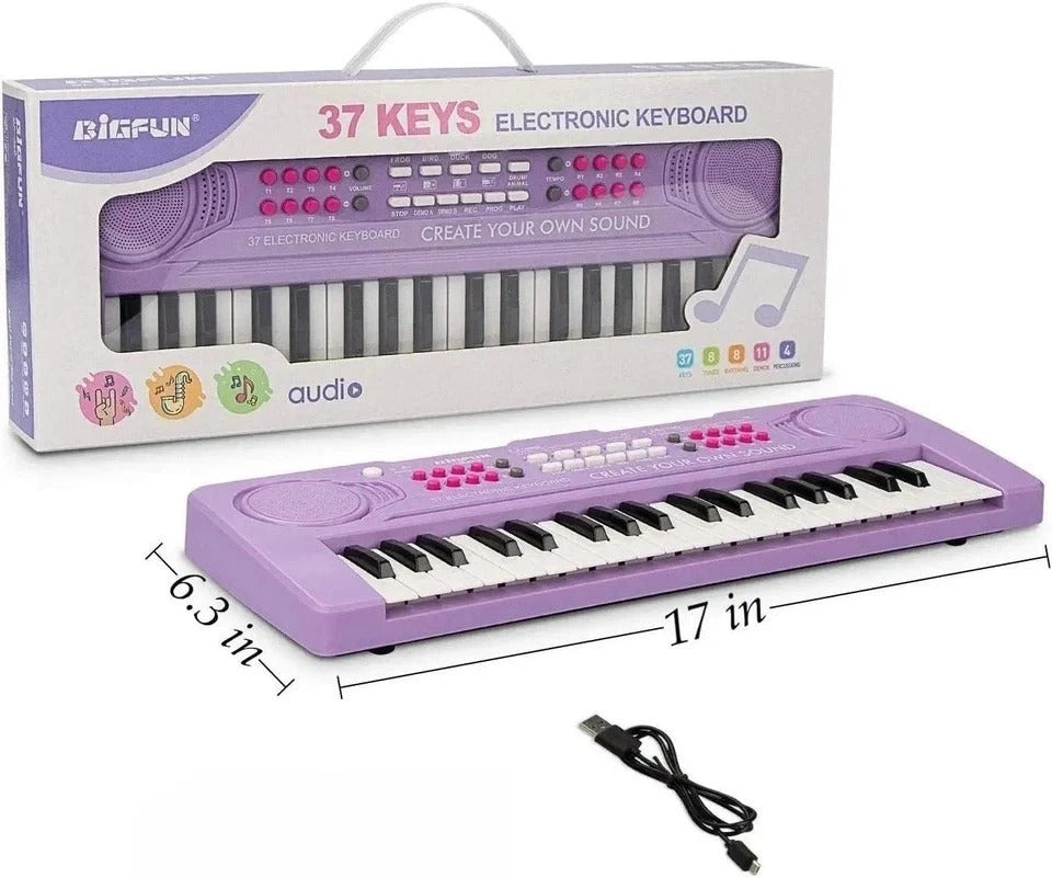 Keyboard Piano for Kids, 37 Keys Toddler Piano Multifunction Music Educationa...