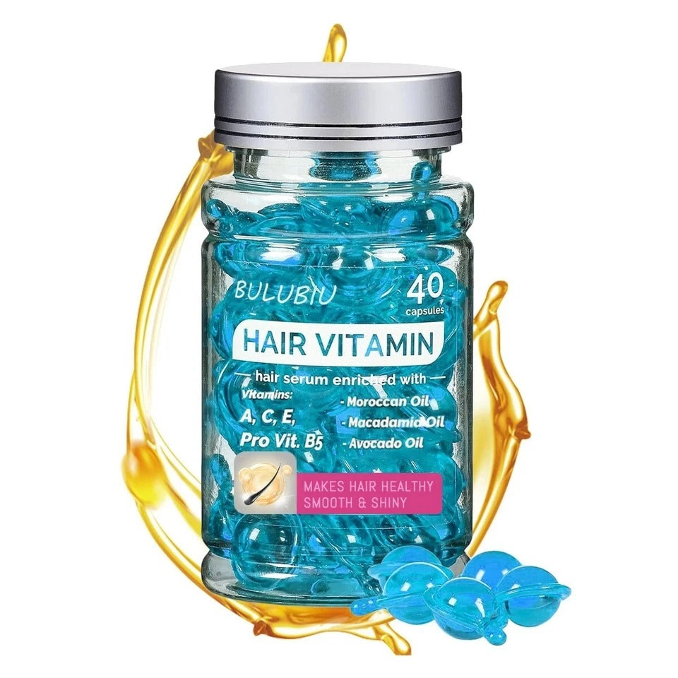 Hair Vitamins Serum Biotin Collagen Oils 40 Caps