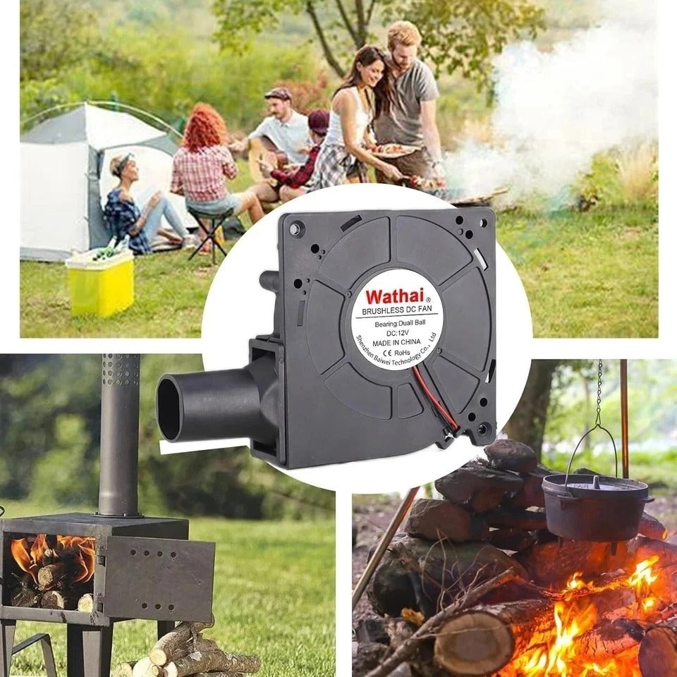 Quiet 120mm Variable Speed Blower Fan 110V-240V - Perfect for BBQ & DIY Projects