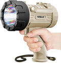 Rechargeable Spotlight Flashlight with 1000,000 Lumen LED, IP67 Waterproof Long