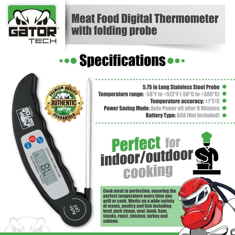 Meat Food Thermometer Digital Fast Instant Read For Cooking BBQ Grill Kitchen