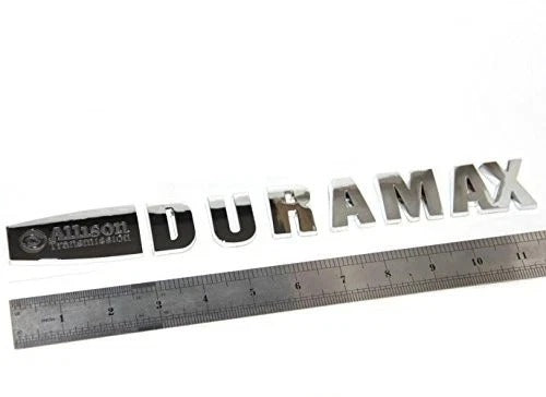 2Pack OEM Allison Duramax Badges Emblems Compatible with Silverado chrome1