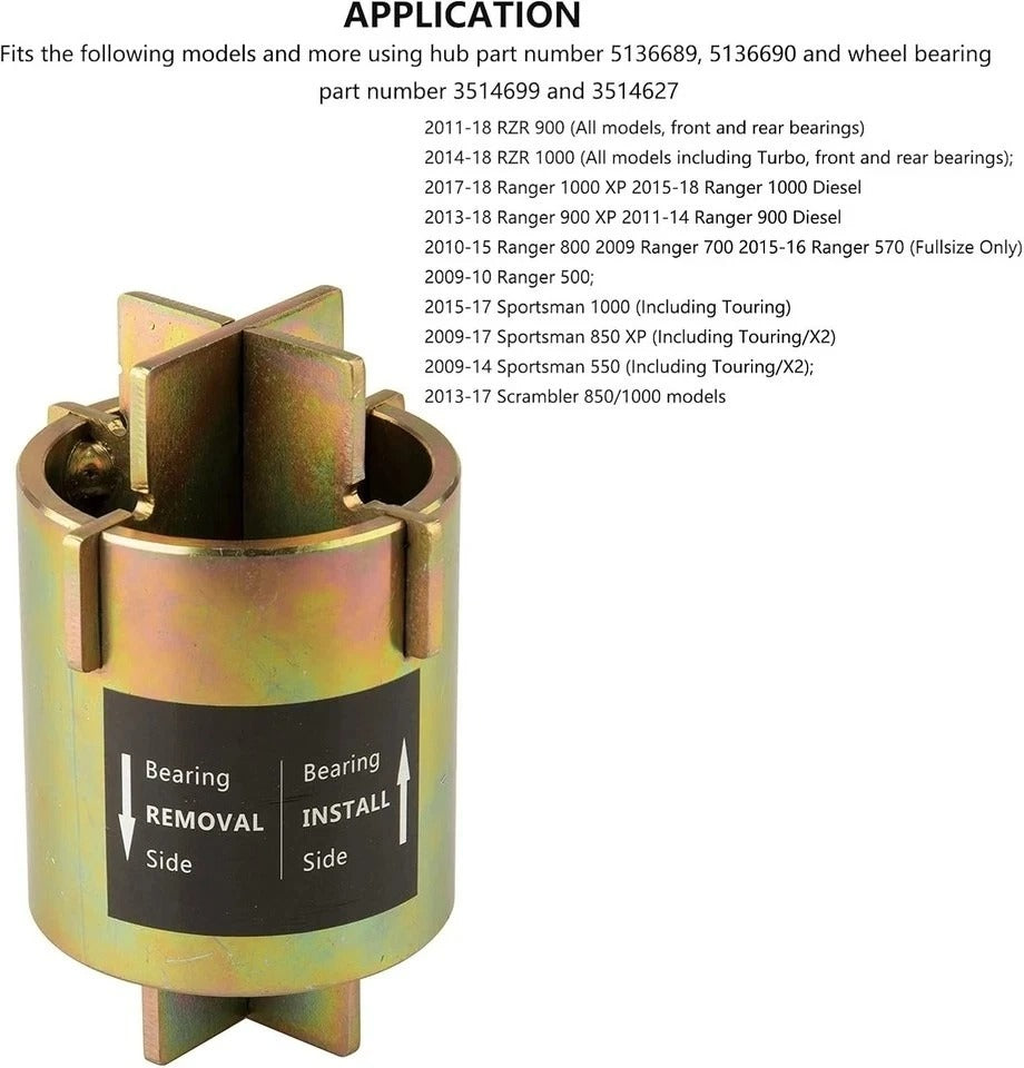 Easy-to-Use Polaris Wheel Bearing Install/Removal Tool Kit - Durable & Reliable