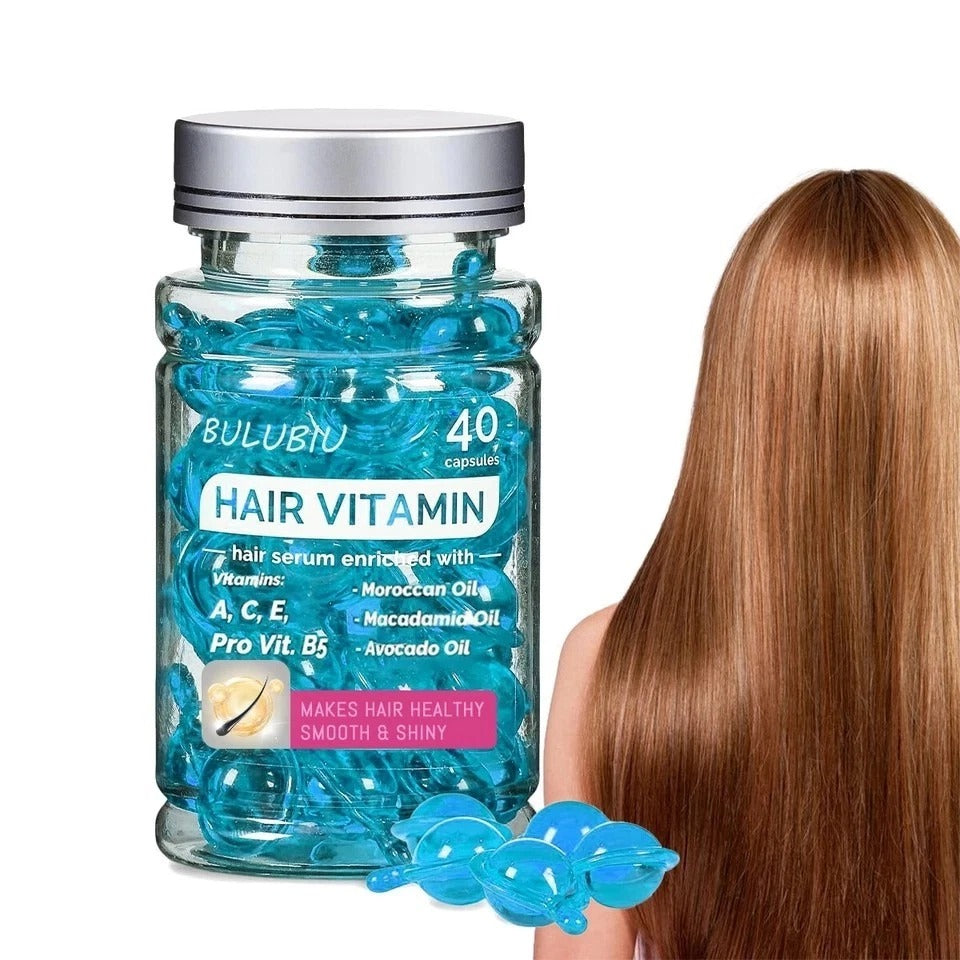 Hair Vitamins Serum Biotin Collagen Oils 40 Caps