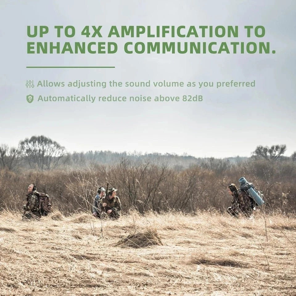 Electronic Ear Protection for Shooting with 4X Sound Amplification, Gun