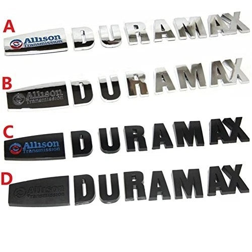2Pack OEM Allison Duramax Badges Emblems Compatible with Silverado chrome1