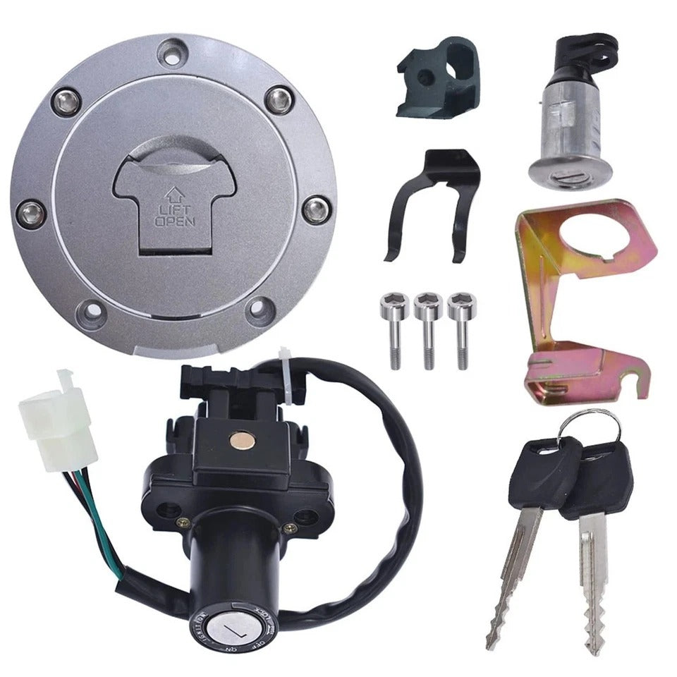 Ignition Switch Fuel Cap Seat Lock Key Set for Honda CBR600F4/F4i CBR600RR CB...