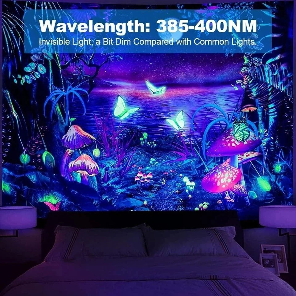 80W Blacklight Flood Lights UV LED Outdoor IP66 Glow Party Decor (2 Pack)