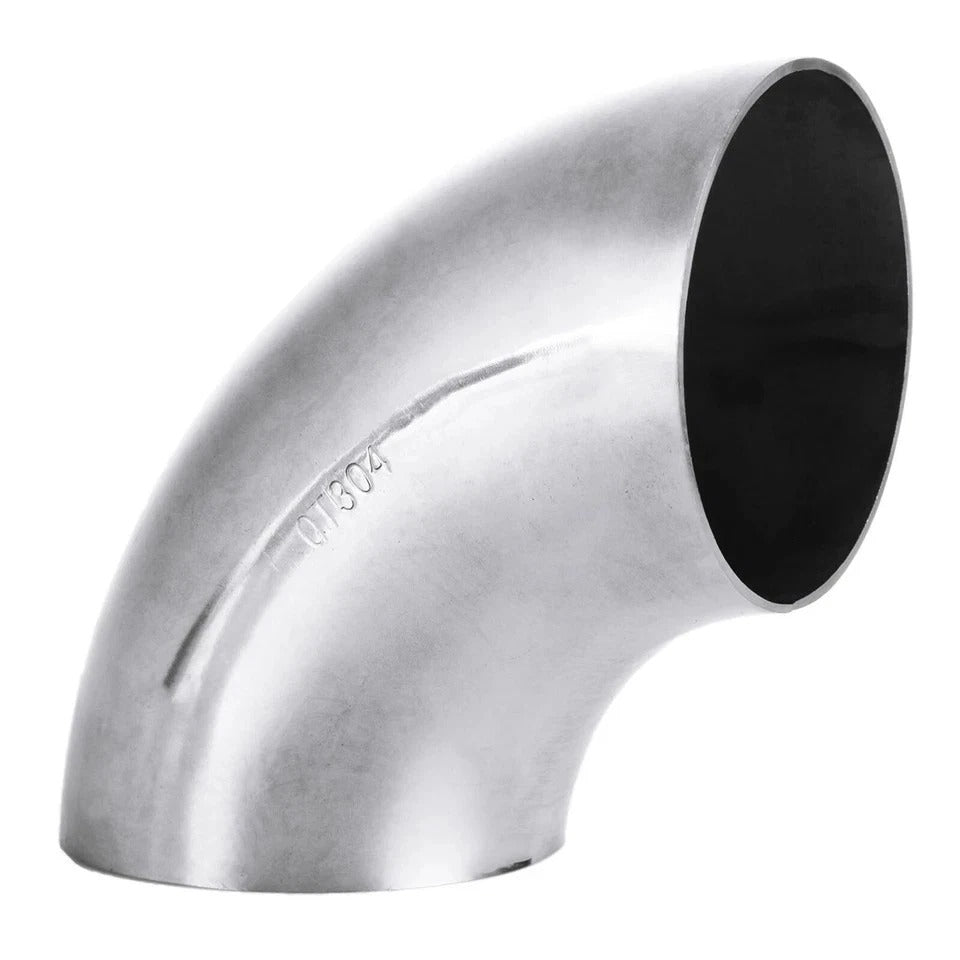 8 Pack 2.5 Inch 304 Stainless Steel Exhaust Elbow Pipe 90° Mandrel Bend Elbow...