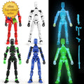 Luminous T13 Action Figure Set, 6PCS Robot Action Figure Titan 13 3D Printed Toy