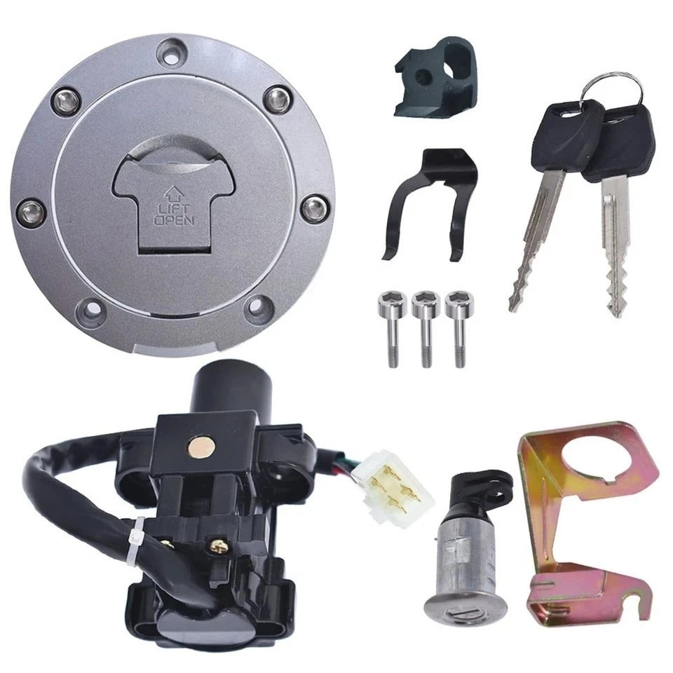 Ignition Switch Fuel Cap Seat Lock Key Set for Honda CBR600F4/F4i CBR600RR CB...