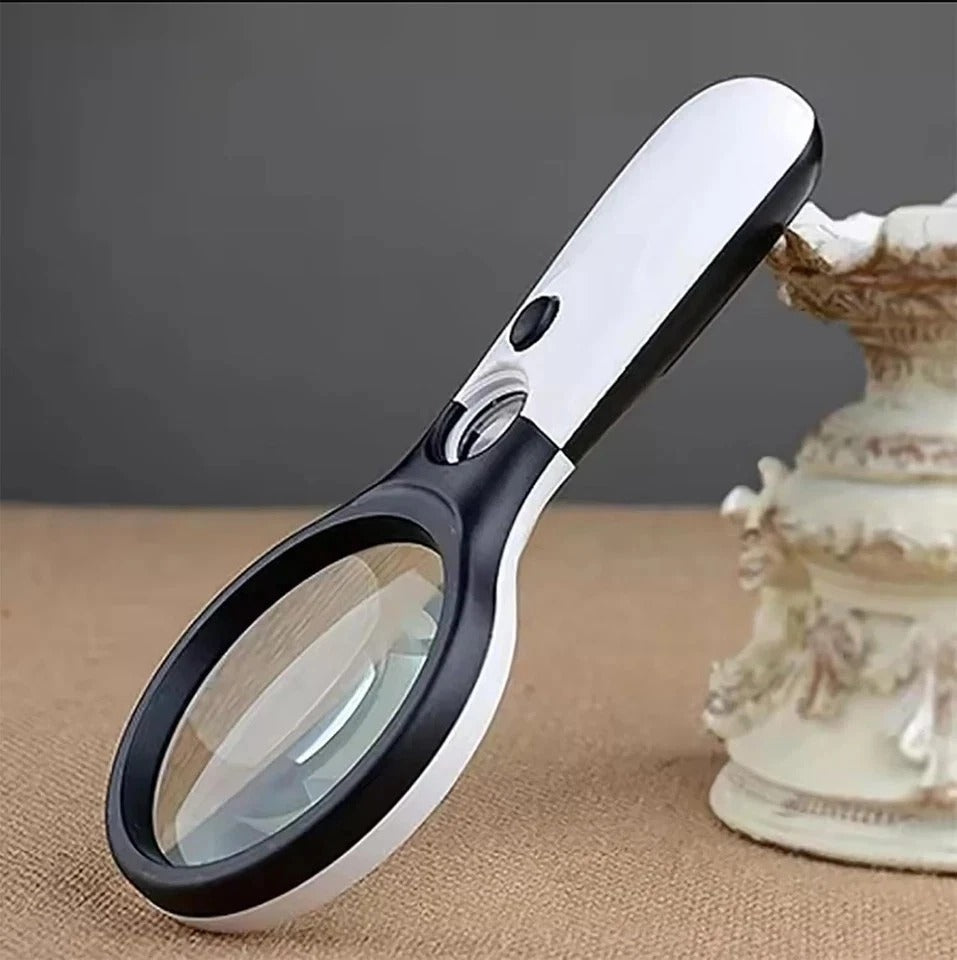 3 LED Light 45X Handheld Magnifier Reading Magnifying Glass Lens Jewelry Loupe