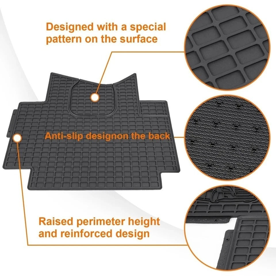 Floor Mats fit for Freightliner Cascadia 2008-2017 | Heavy Duty Truck Floor Rubb