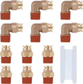 3/8" DOT Quick Push to Connect Fittings Brass Straight and 90 Degree Elbows, 3/8