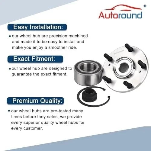 BR930580K Front Wheel Bearing and Hub Assembly Compatible with Honda CR-V