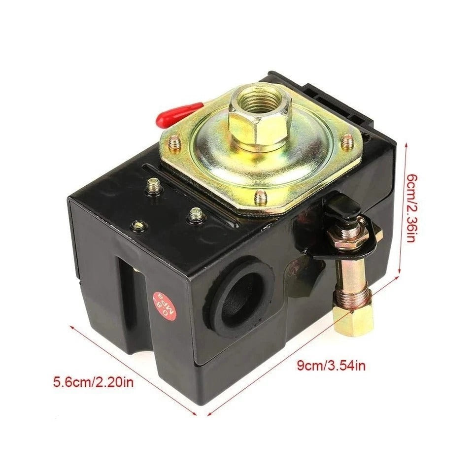 Air Compressor Pressure Switch Control 95-125 PSI 20A 220V, Universal Heavy...