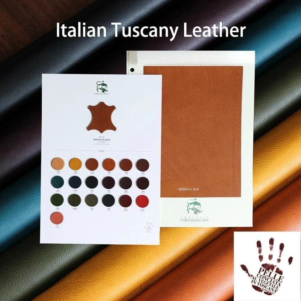 Italian Leather Watch Band Tuscany Natural Vegetable-Tanned Full Grain Genuine L