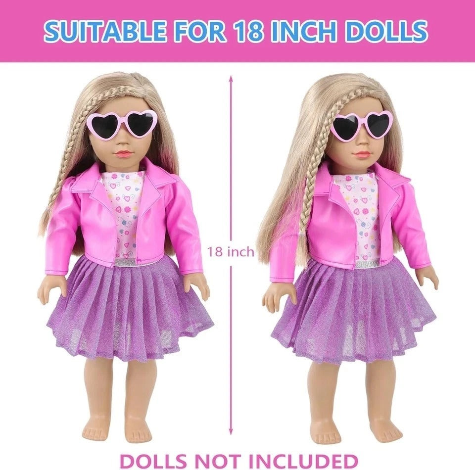 American 18 Inch Doll Makeup Accessories and Clothes,Tote Bag Set for 18" Dolls