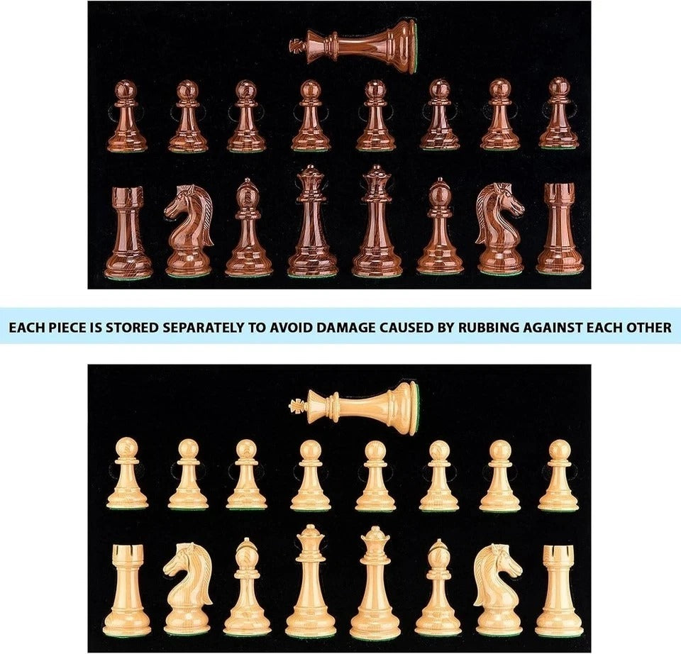 Weighted Chess Pieces High Polymer 4.25" King +2 Queens, Tournament Set