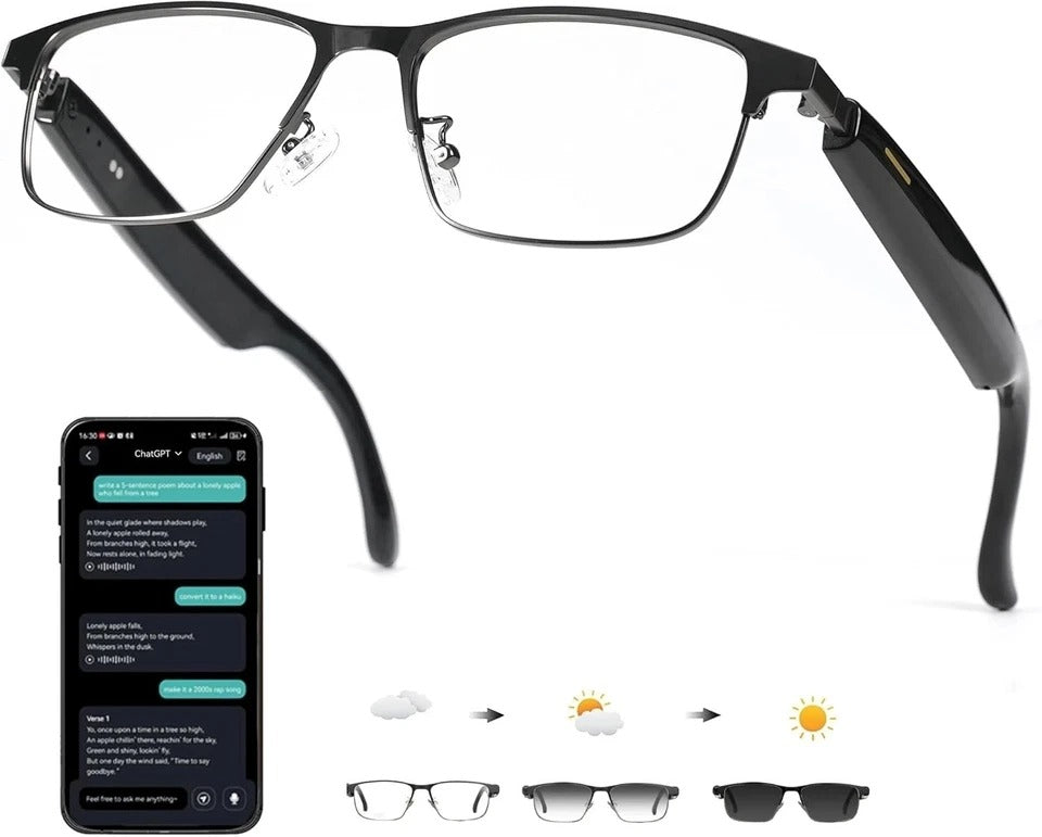 Ai Translation Smart Glasses Bluetooth 5.4 with 164 Language & Accents, Translat