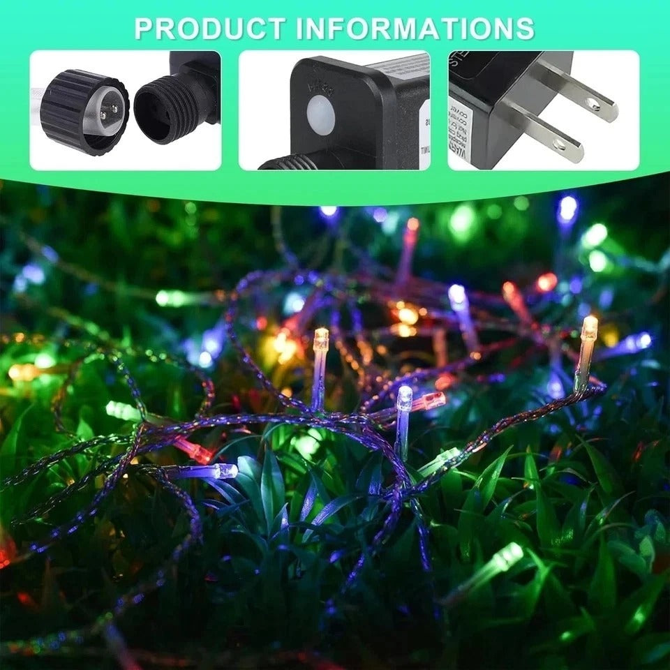 Multicolor 500LED Christmas String Lights 164ft Christmas Lights Waterproof