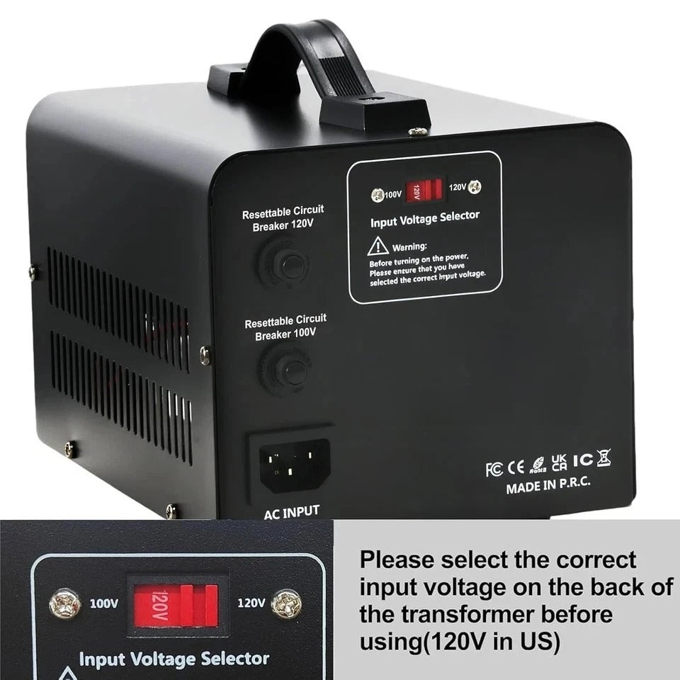 1000W US 120V to 100V JP Japan Voltage Converter Step Down/Up Transformer Ideal