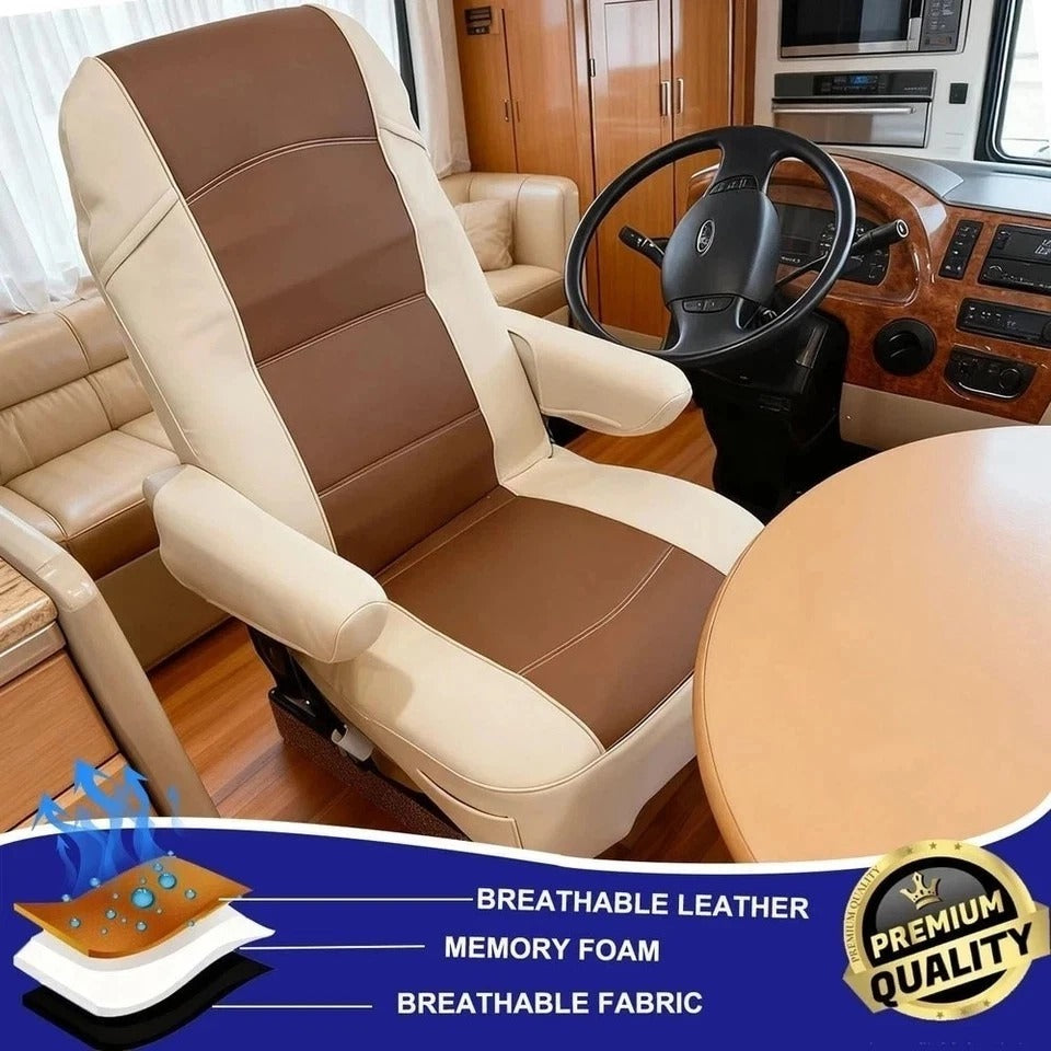 2 Pack RV Seat Covers for Captains Chairs,Motorhome Seat Covers for Class-A RV