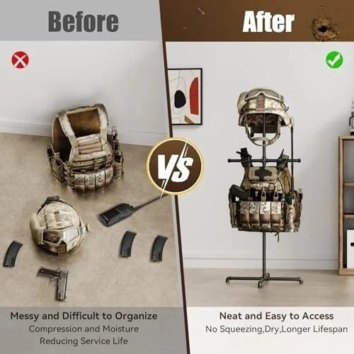 Body Armor Stand - Heavy Duty Steel Tactical Vest Holder for Tactical Vest