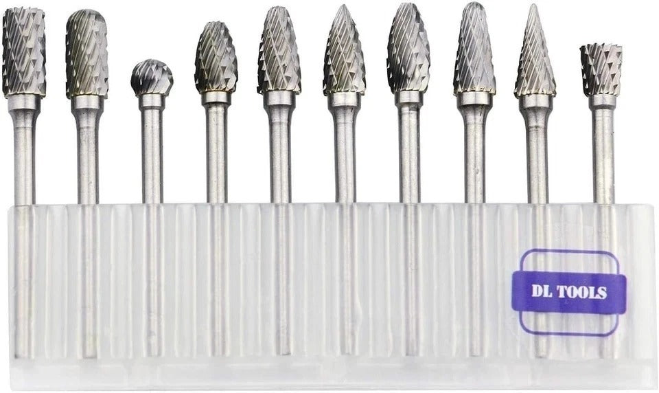 Elevate Your Craft: 10PC Tungsten Carbide Burr Set for Metalworking & More