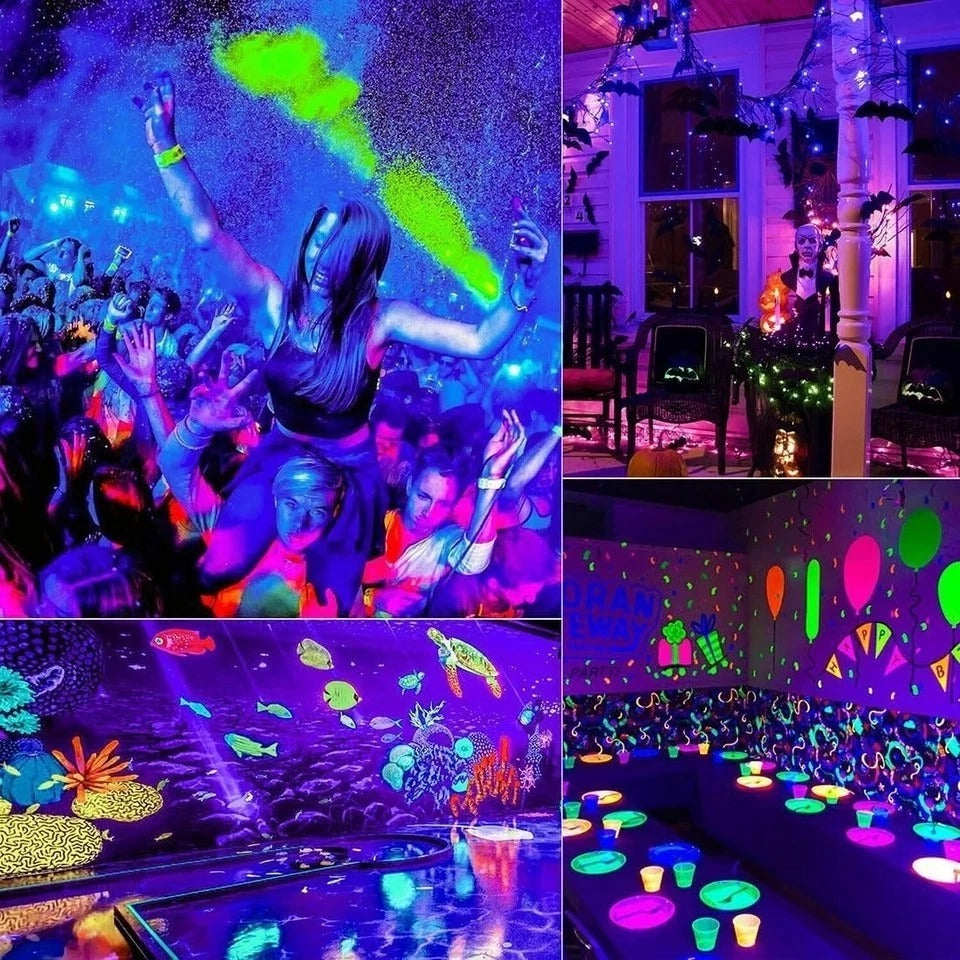 80W Blacklight Flood Lights UV LED Outdoor IP66 Glow Party Decor (2 Pack)