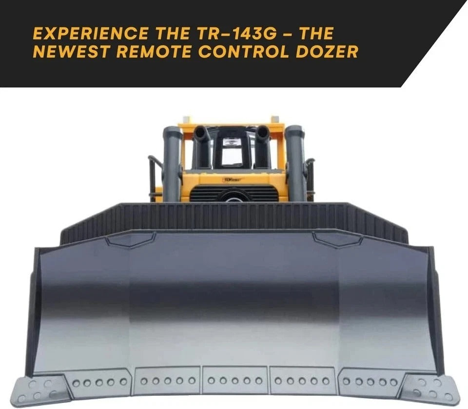 RC Bulldozer Toys for Boys - Remote Control Construction Vehicle with Metal Shov