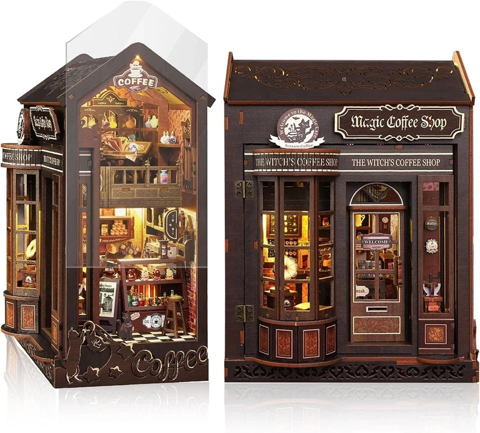 Book Nook Kit for Adults and Teens, DIY Miniature House Kit with Led Light, 3D W