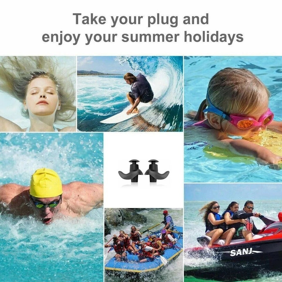 Soft Silicone Ear Plugs For Swimming Sleeping Anti Snore Reusable USA