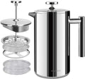 French Press Coffee Maker, 304 Grade Stainless Steel Insulated Coffee Press with