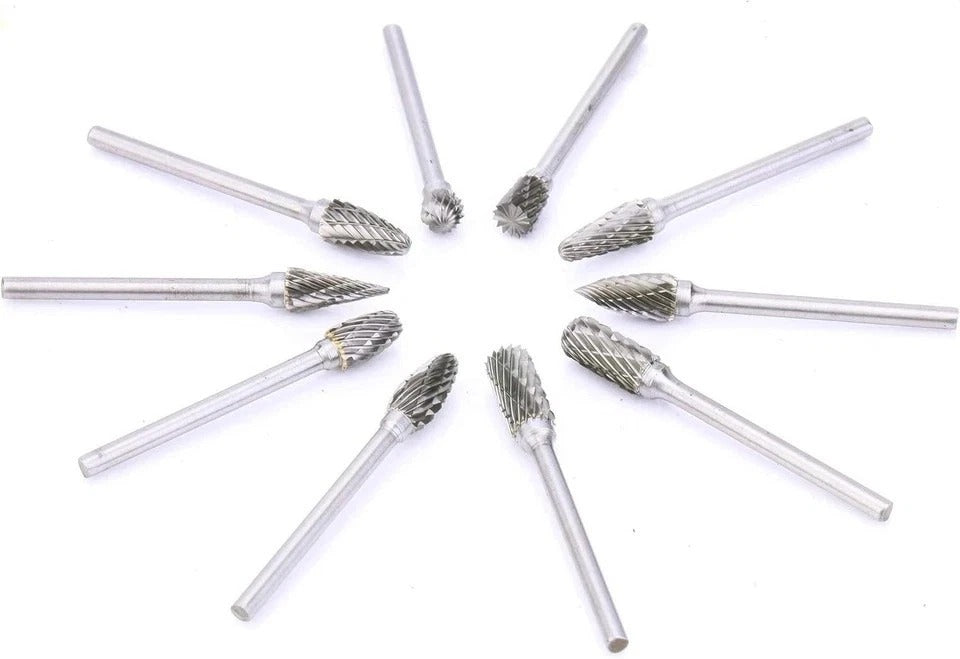 Elevate Your Craft: 10PC Tungsten Carbide Burr Set for Metalworking & More