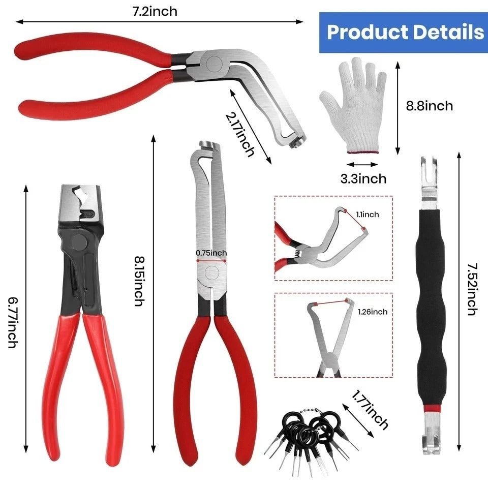 5 PCS Electrical Disconnect Pliers Connector for Cars,8in Multi-Use Tool Kit ...