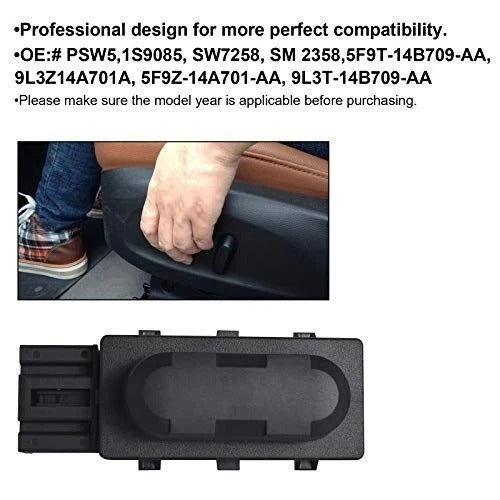 Power Seat Switch Left Driver Seat Fit for Ford/Lincoln/Mercury-2009-2014 F