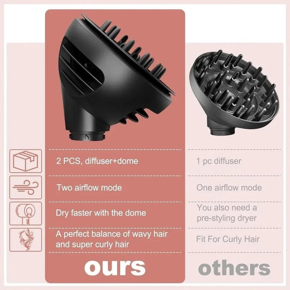 Dyson Airwrap Wave Curl Diffuser Black HS01 HS05 Hair Nozzle Enhance Curls