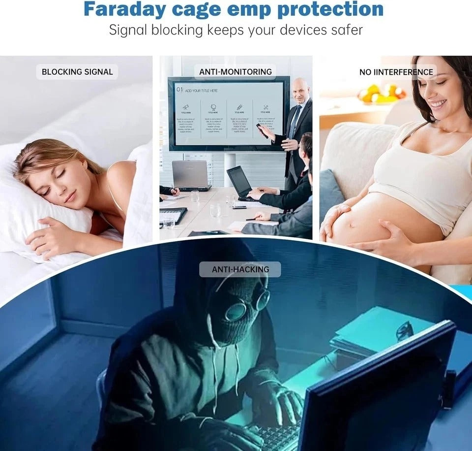 ENGPOW Military Grade Faraday Bags,4 Pack Faraday Cages for Laptops,Tablets,Phon