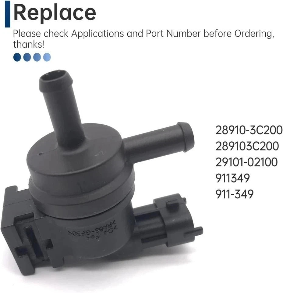 Canister Purge Valve & EGR Valve for Soul/Accent/Sedona 2010-2017 - 28910-3C200