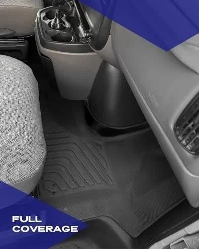 Car Floor Mat for Chevy Express: TPE Black Rubber Front Liner - Van