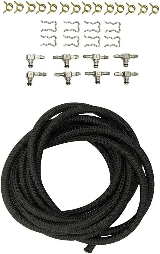 Fuel Injector Return Line Rail Kit w/Clips Fits for Duramax 6.6L Engine, Repla