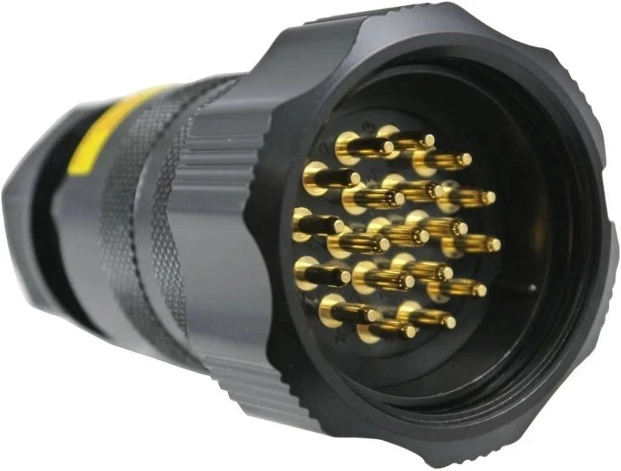 19 Pin Water Resistant IP66 Male Connector Compatible with Socapex 419 and Veam