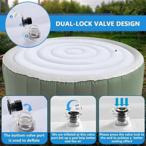 4.5 Ft Inflatable Hot Tub Cover- Energy Saving Lid for round Hot Tub- Foldable P