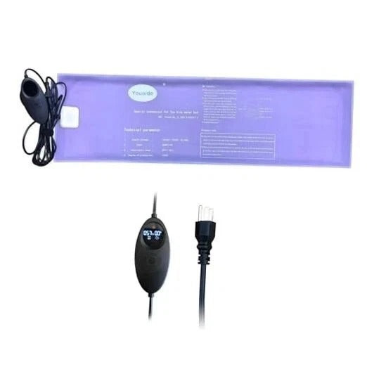 Smart Waterbed Heater with LED Digital Controller, 250W Waterbed Heating Pad