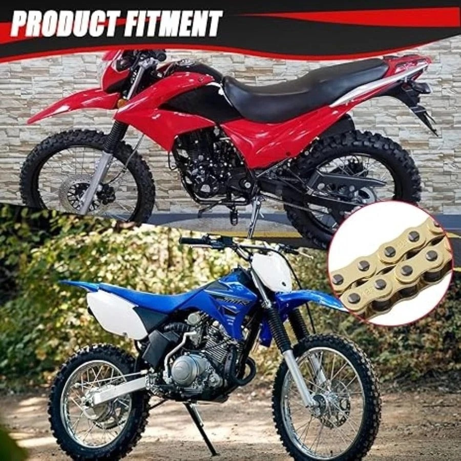 428 Motorcycle Chain 132 Link Gold with Chain Breaker for TTR125 TTR225-132