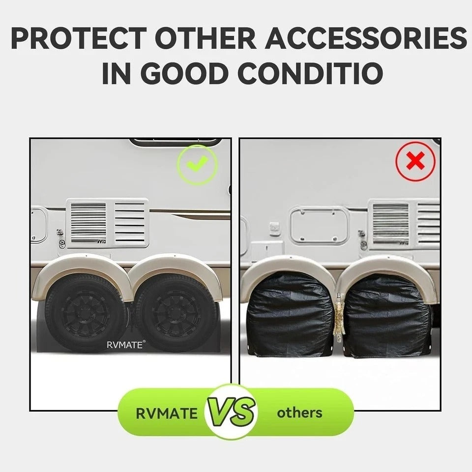 RVMATE RV Tire Covers - Dual Axle Wheel Cover (2 Pack) Fits 30"-33" Diameter Tir