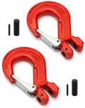 2 Pack 1/2” Clevis Slip Hooks G80 6940Lbs Heavy Duty Tow Latch Hook Trailer Rig